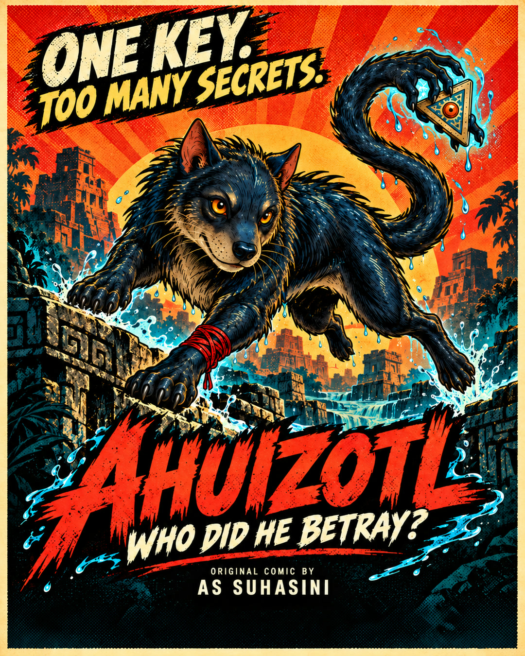 Ahuizotl — pulp, poster by AS Suhasini