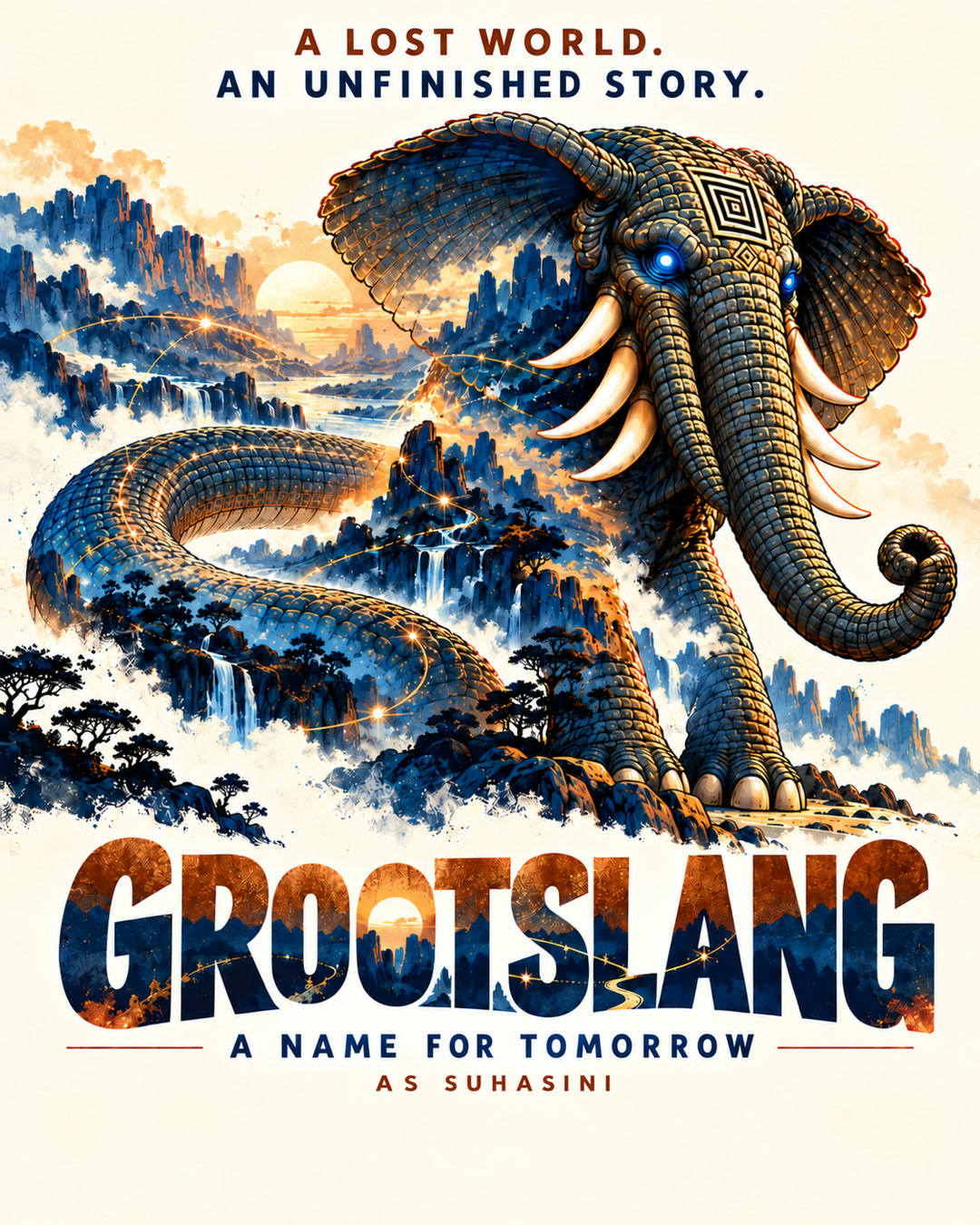 Grootslang — double exposure, poster by AS Suhasini