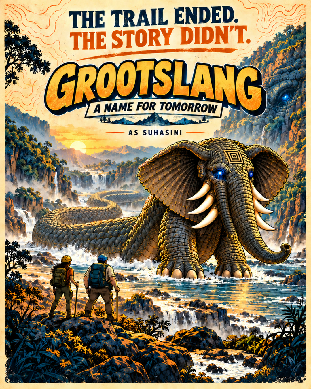 Grootslang — expedition, poster by AS Suhasini
